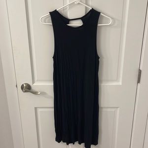 Jersey knit black dress